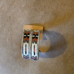 Colorful Beaded Hoop Earrings